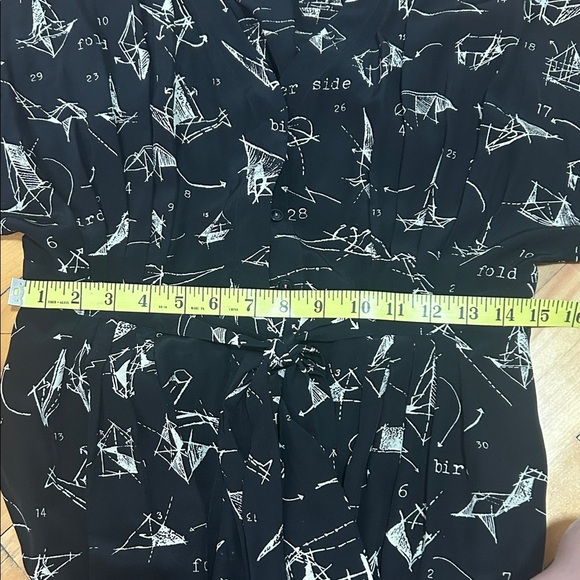 Anthropologie Moulinette Souers Many Folds Shirtdress 100% silk Origami size 2 - Picture 8 of 13